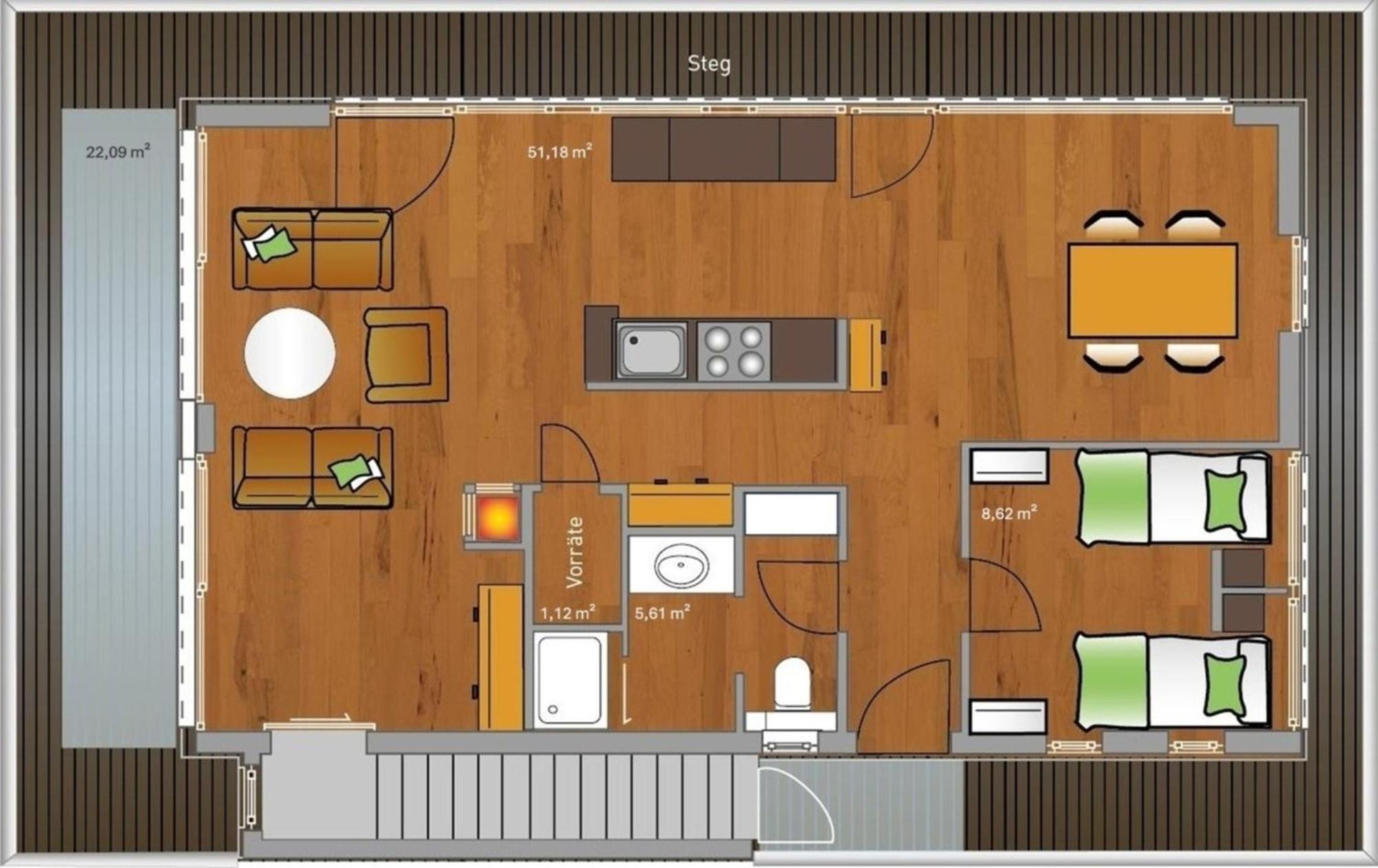 Kyst 5410 Floating Home 1 Нойщат ин Холщайн Екстериор снимка